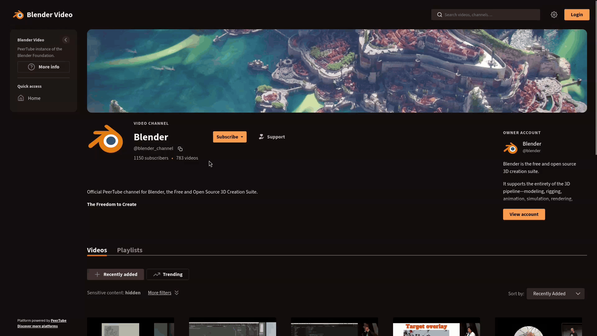 PeerTube remote sub