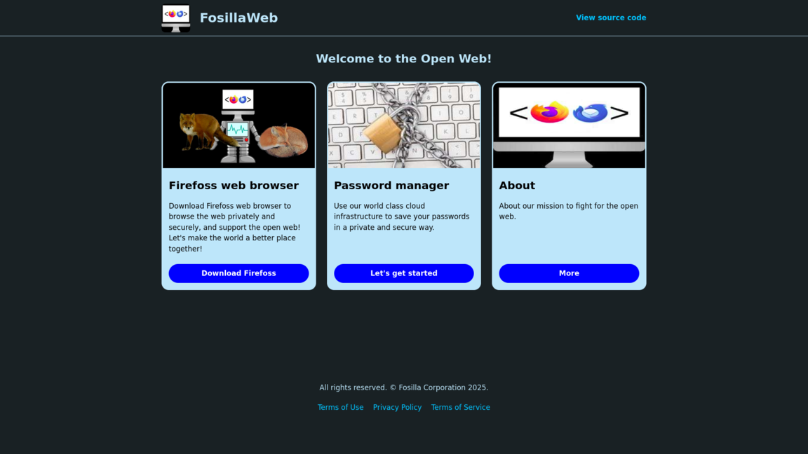 FosillaWeb with Firefoss download option,
          super secure and private password manager.